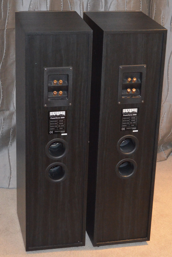 Acoustic Solutions Powerforce 2000 Floor Standing Speakers plus cable